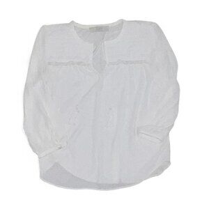 LOFT Women's White and Cream Blouse